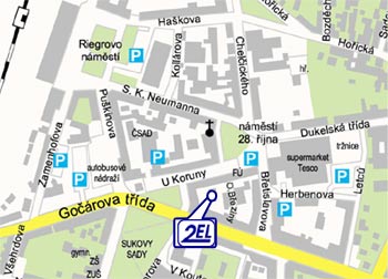Mapa Hradce Králové - sídlo 2EL